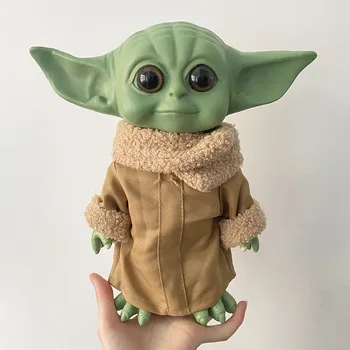 Disney 27cm Star wars latekso lėlė Baby Yoda Žaislas Drabužiai gali būti imtasi off Lėlės rinkti kambario dekoracija Gimtadienio Dovana