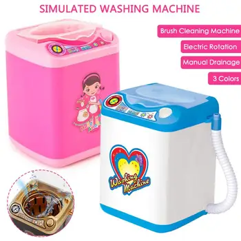 Žaislas skalbimo mašina mini imituojamas vaikų žaislas powder puff kosmetikos šepetėlių kosmetikos priemonė, skalbimo mašina